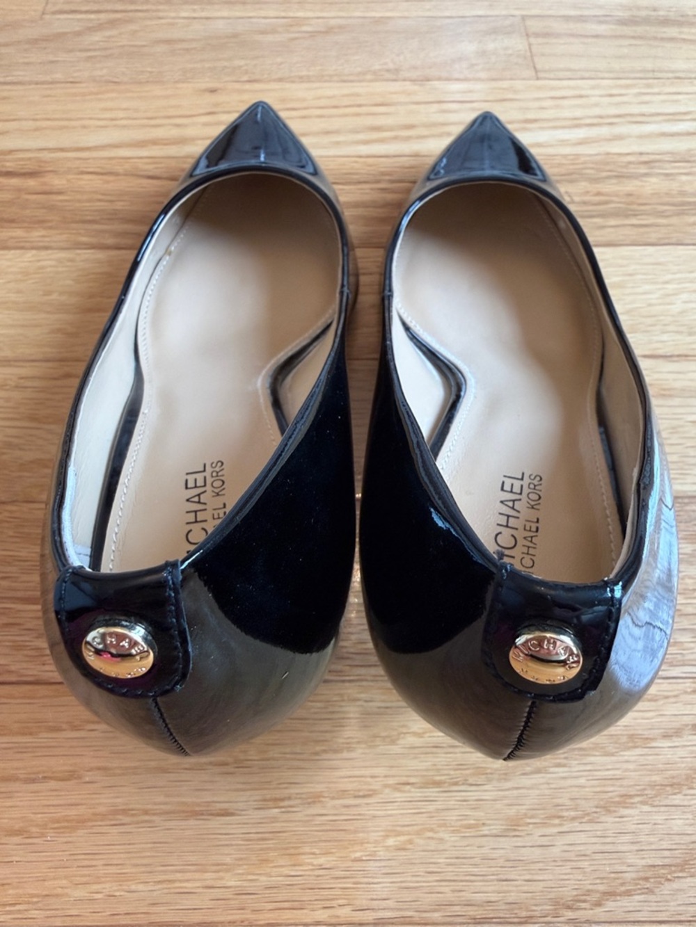 Michael Kors Black Patent Pointed-Toe Heels - Picture 2 of 4
